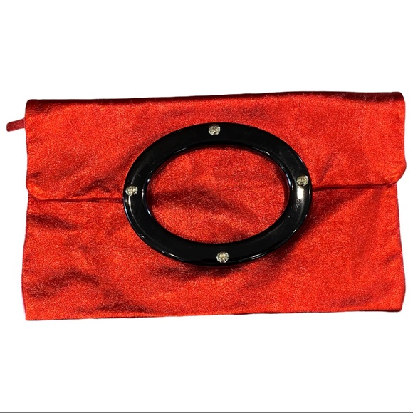 kate spade Handbags - Kate Spade Red Metallic Jocelyn Clutch